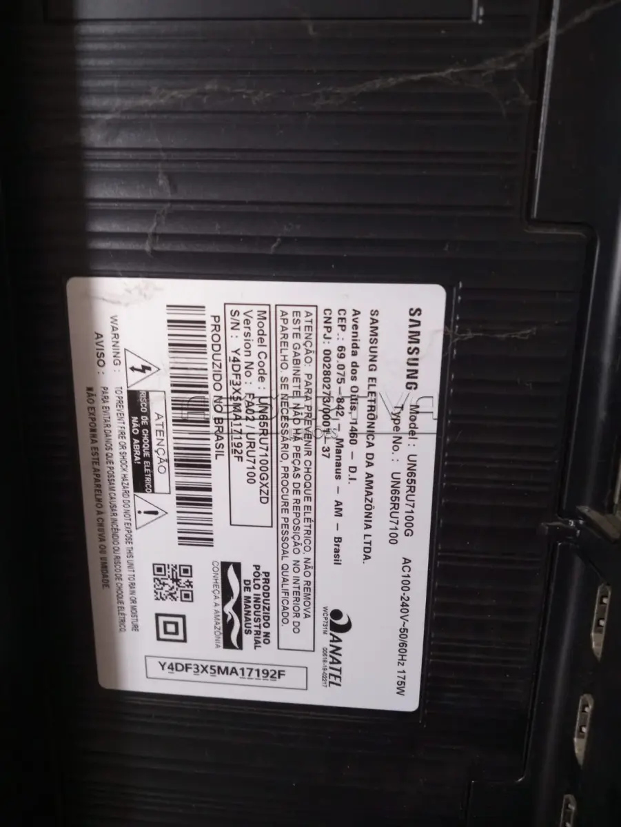 LOTE 002 - Lote 002 – TV Smart 65" com controle remoto
